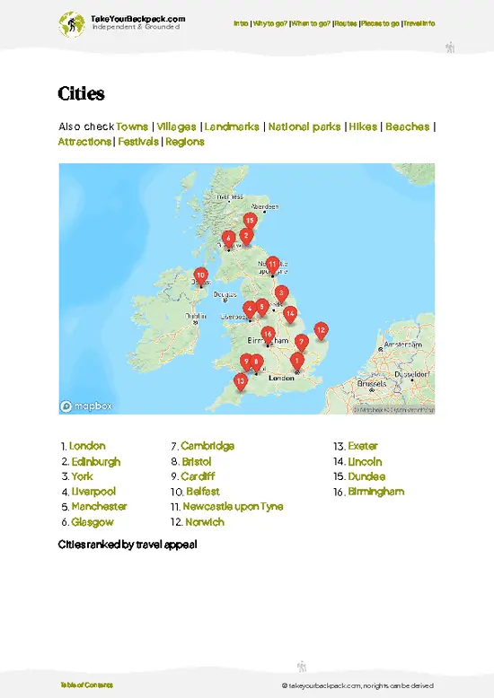 example page 6 from our offline Travel Guide for United Kingdom